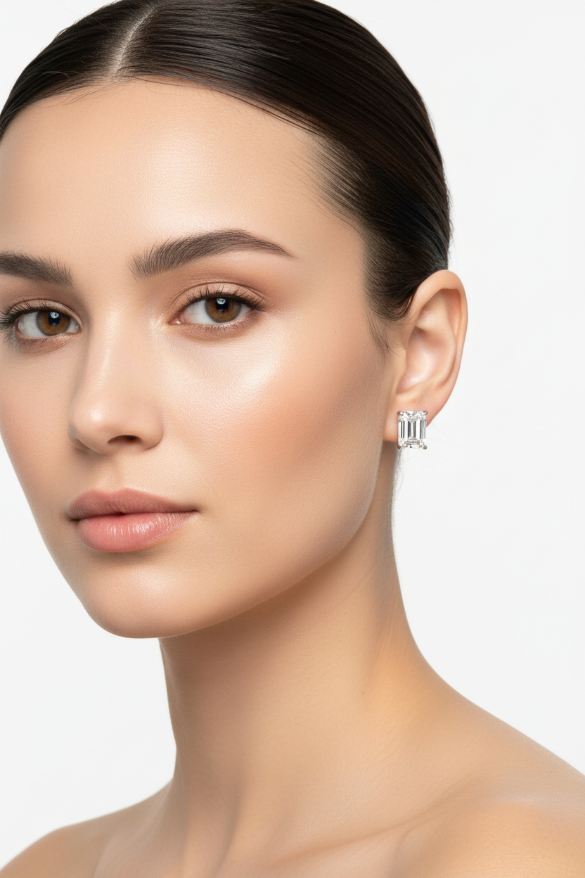18K White Gold Lab Grown Diamond Earrings