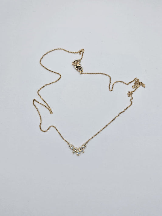 18K Yellow Gold Lab Grown Diamond Necklace