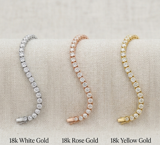 18K Timeless Lab Grown Diamond Tennis Bracelet