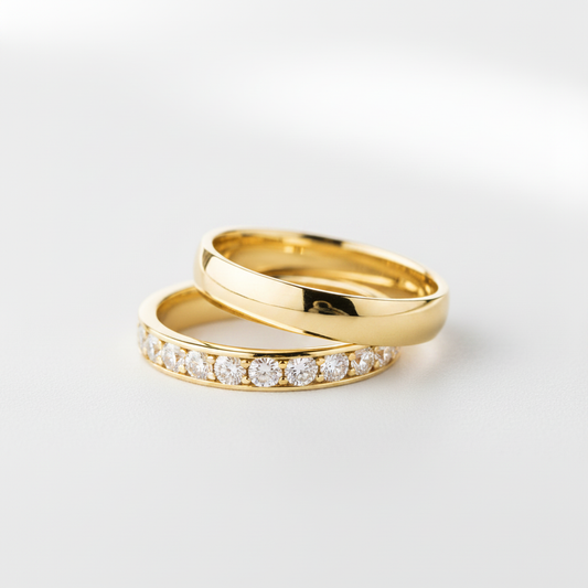 Couple's Wedding Band - Yellow Gold