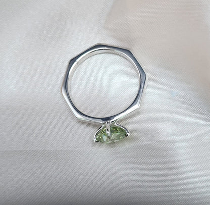18K White Gold Ring — 1.5ct Round Lab-Grown Diamond | Colour Stone Options