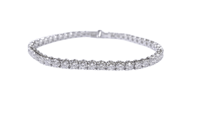 18K White Gold Diamond Tennis Lab Grown Diamond Bracelet