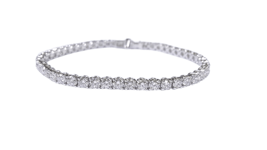 18K White Gold Diamond Tennis Lab Grown Diamond Bracelet