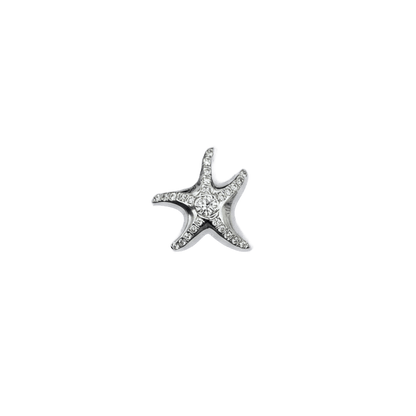 18K White Gold Lab-Grown Diamond Starfish Pendant