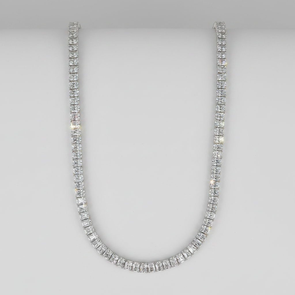 Diamond Tennis Necklace Clean Product Shot