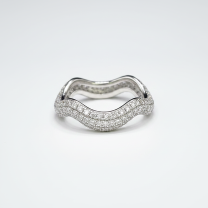 Full Pavé Wave Ring