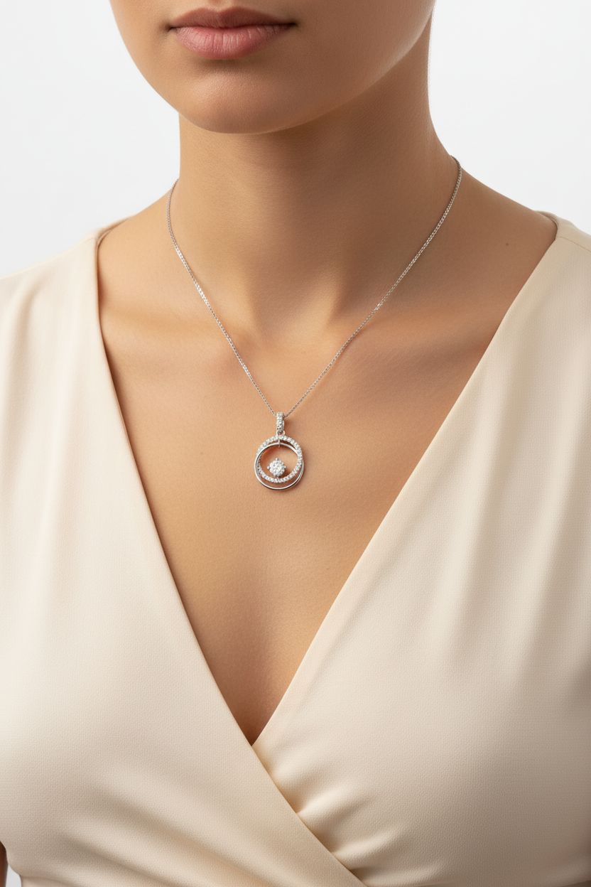 Orbit Pendant on Model