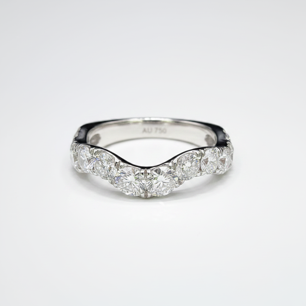 Scallop Prong Wave Ring