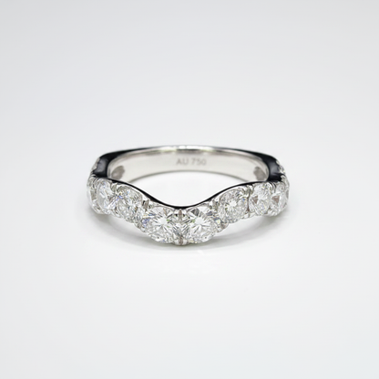 Scallop Prong Wave Ring